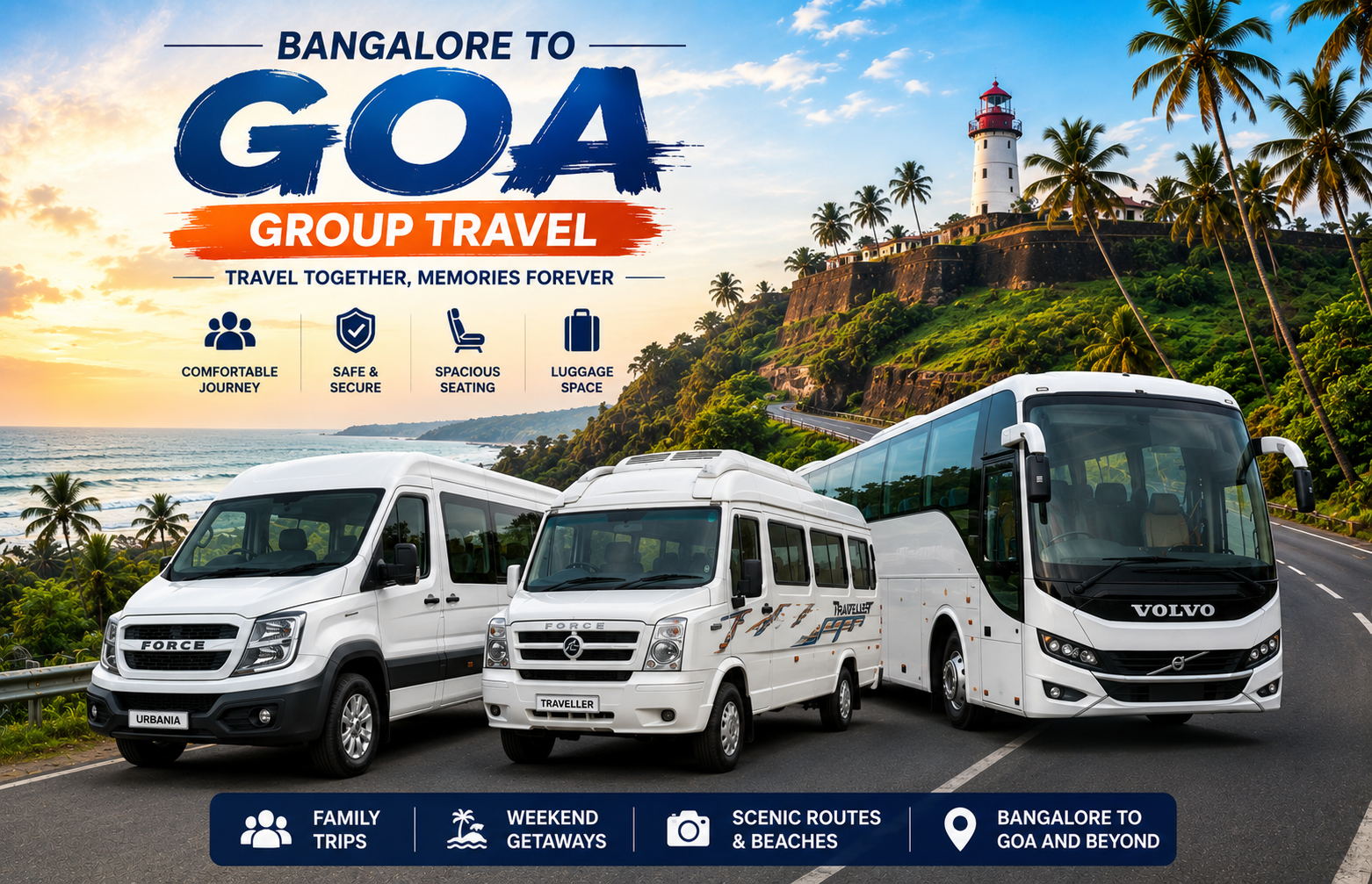 Bangalore to Goa Group Travel