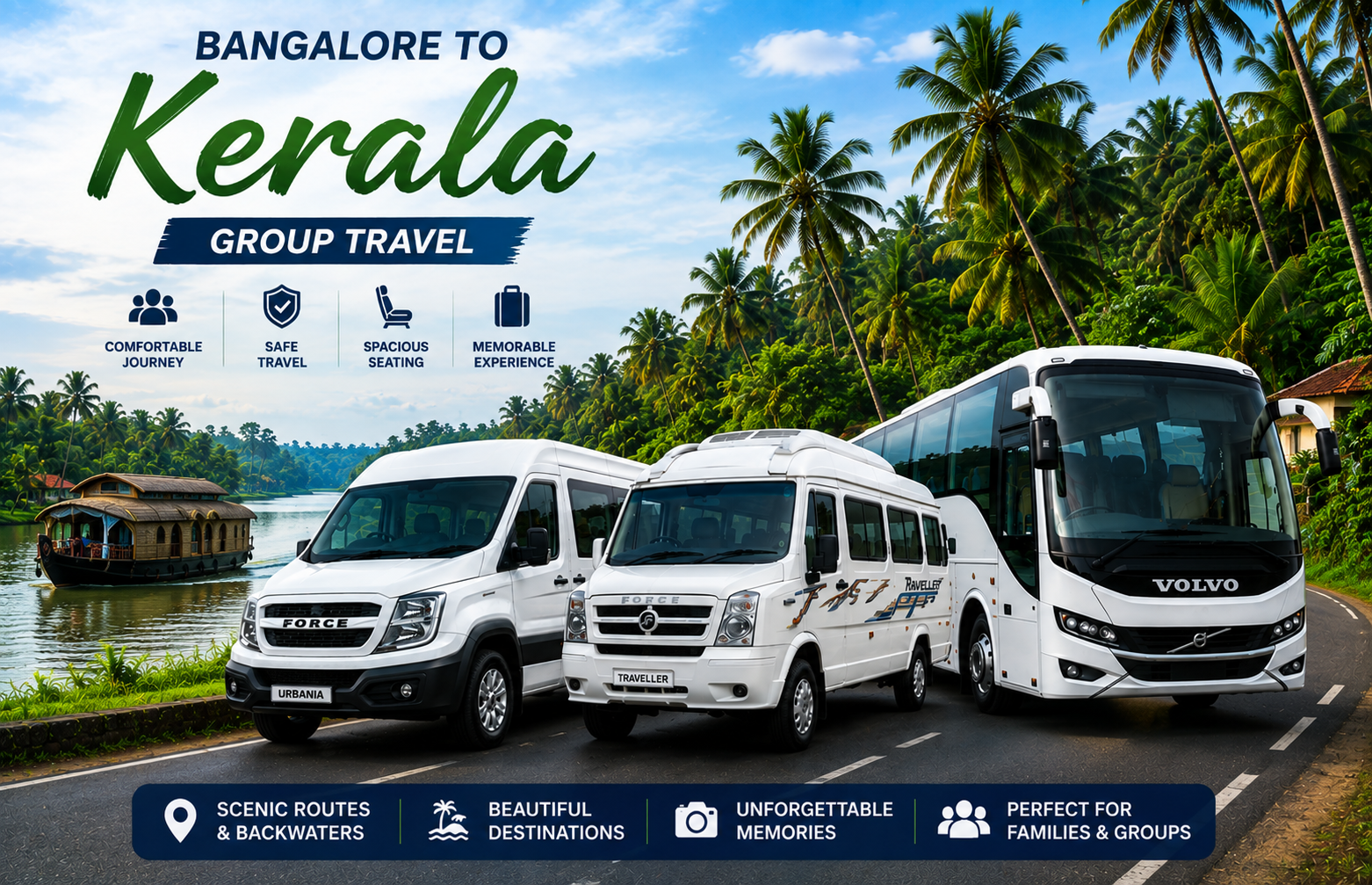 Bangalore to Kerala Group Travel